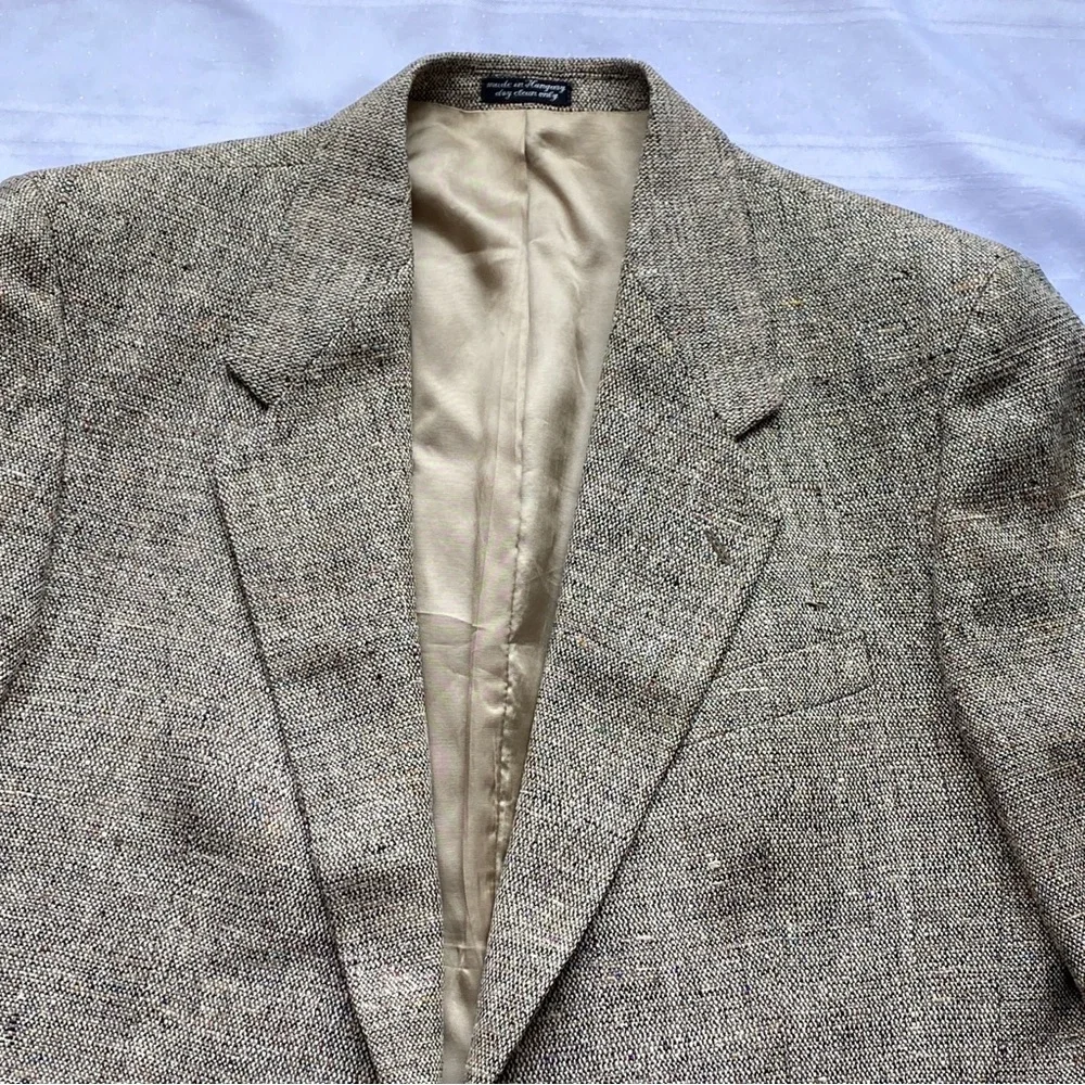 Christian Aujard Blazer 100% Silk Tweed 2-Button Jacket Men's Size 44